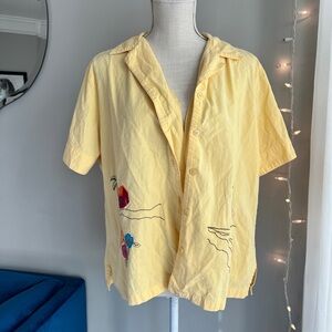 Y2K tropical cover up shirt